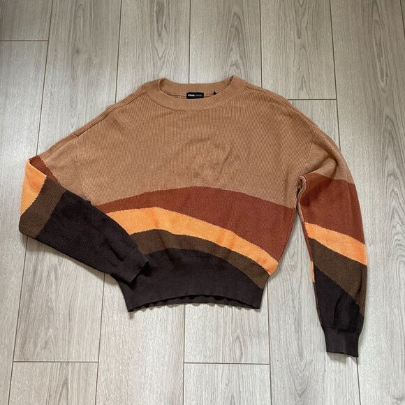 Prana Desert Road Knit Dropped Shoulder Sweater Women Small Multicolor Casual - Picture 3 of 10